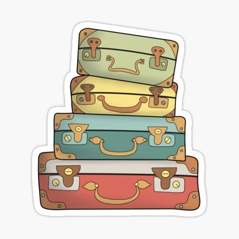 Luggage Stickers Suitcases, Luggage Aesthetic Airport, Travel Bags Aesthetic, Travel Luggage Aesthetic, Luggage Clipart, Luggage Packing Tips, Airport Girl, Luggage Packing List, Luggage Painting