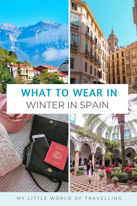 Spain Outfits Winter, What To Wear In Spain, Spain In Winter, Spain Packing List, Spain Winter, Spain Travel Outfits, Winter Holiday Outfits, Outfits For Spain, Spain Outfit