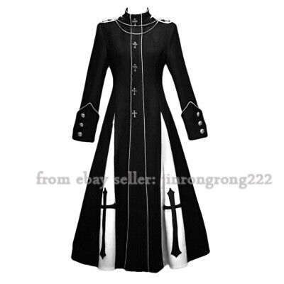 Great Shopping Nun Trial Gothic Dark Heavy Heavy Cross Tweed Coat Coat Autumn And Winter, Women's Coats, Jackets & Vests Priest Outfit, Nun Outfit, Goth Jacket, Belle Outfit, Coat Lining, Doctor Coat, Cloth Coat, Gothic Coat, Coat Autumn