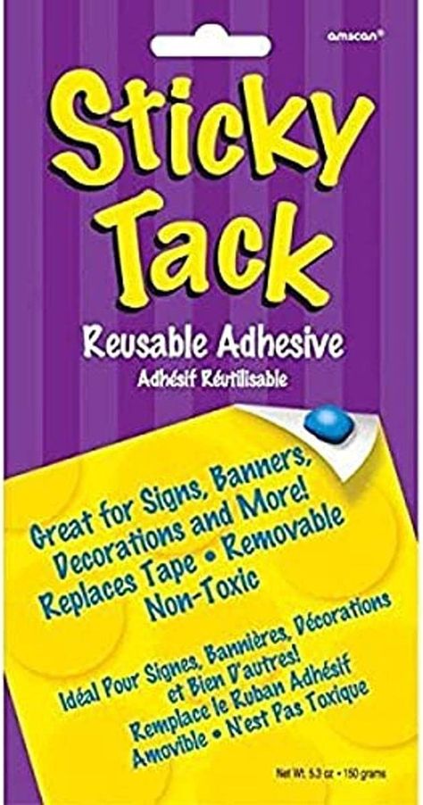 Amazon.com: Sticky Tack Adhesive - 5 3/10oz, Blue, 1 Pc : Office Products Sticky Tack, Orange Spider, Scene Setters, Photo Booth Prop, Online Parties, Well Decor, Party Stores, Party Kit, Party City