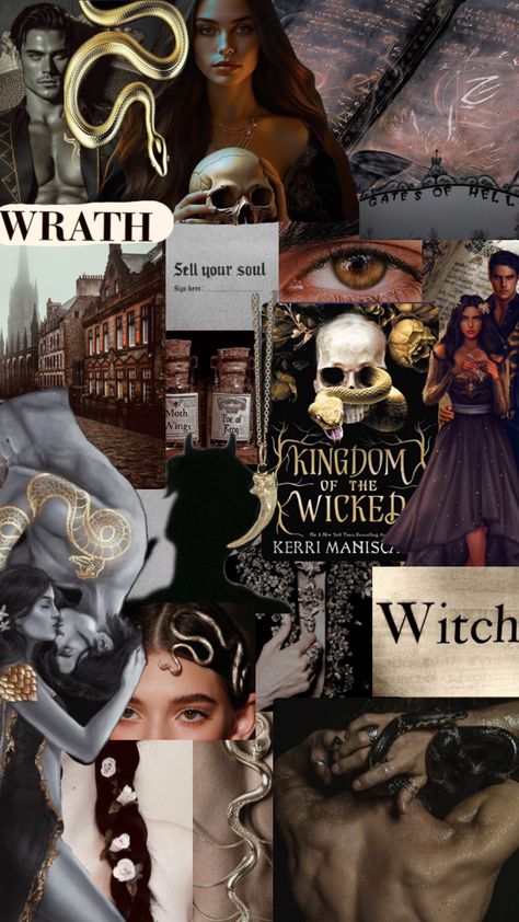 Kingdom of the wicked - Kerri Maniscalco #kingdomofthewicked #kingdomofthewickedaesthetic #kerrimaniscalco #wrath #emiliadicarlo #witch #bookaesthetic #fantasybooks #fantasyaesthetic #romantasy #enemiestolovers Wicked Book Series, Kingdom Of The Wicked, Kerri Maniscalco, Wicked Book, Fantasy Romance Books, Fantasy Aesthetic, Fantasy Romance, Book Fandoms, Book Characters