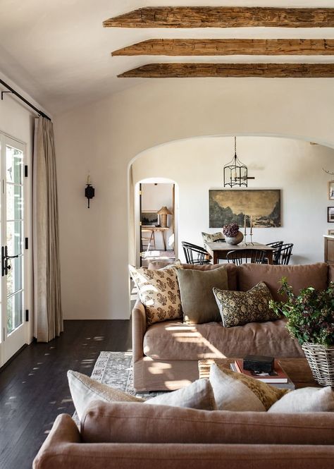 10 Interior Design Trends on the Rise in 2023 — Scout & Nimble Moody House, Style Hacienda, House Paint, Decoration Inspiration, Wood Beams, Living Room Inspo, A Living Room, Home Tour, Interior Design Trends