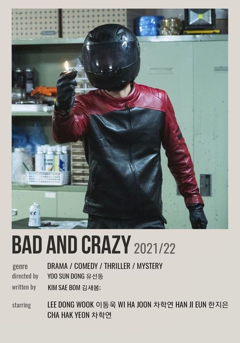 Bad and Crazy, Minimalist Kdrama poster,  wall collage 2022, TvN series Bad And Crazy Kdrama Poster, Bad And Crazy Poster, Bloodhounds Kdrama Poster, Bad And Crazy Kdrama, Poster Wall Collage, Kdrama Posters, Ching Chong, Kdrama Recommendation, Bad And Crazy