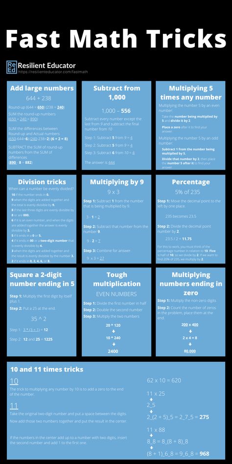 Mental Math Tricks, How To Do Math, Cool Math Tricks, Math Genius, Study Apps, Study Tips For Students, Learning Mathematics, Math Tutorials, Study Flashcards