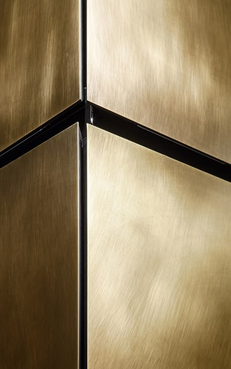 Joinery Details, Brass Texture, Brass Kitchen, Gold Interior, Metal Texture, Materials And Textures, Furniture Details, Copper Metal, Metal Furniture