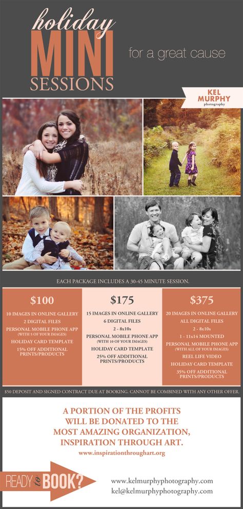 Photography Promotion Ideas, Fall Photo Mini Session Ideas, Photography Flyers Ideas, Fall Minis Photography, Photography Mini Session Ideas, Mini Session Posing Guide, Mini Photo Session Ideas, Studio Holiday Mini Session, Mini Session Pricing