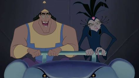 Watch the evil Yzma and her sidekick Kronk plot to destroy Emperor Kuzco in a clip from Disney's The Emperor's New Groove. Disney Face Swaps, Yzma And Kronk, The Emperor's New Groove, Morning Cartoon, Emperors New Groove, Face Swaps, New Groove, Disney Funny, Disney Villains