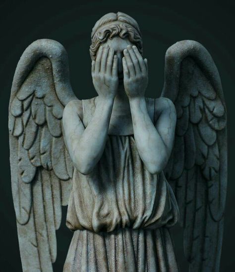 Weeping Angel Aesthetic, Weeping Angel Doctor Who, Dr Who Tattoo, Crying Angel, Streetwear Wallpaper, Angel Garden Statues, Weeping Angels, Angel Garden, Doctor Who 2005