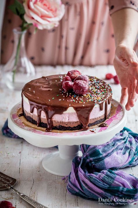 The Neapolitan Ice Cream Cake is a perfect dessert for birthdays and celebrations.You can make it the easy way at home by following few simple steps! Neopolitan Dessert, Home Made Ice Cream Cake, Neapolitan Desserts, Neapolitan Ice Cream Cake, Ice Cream Sandwich Cake Recipe, Neapolitan Cake, Trifle Dessert Recipes, Ice Cream Sandwich Cake, Bug Party