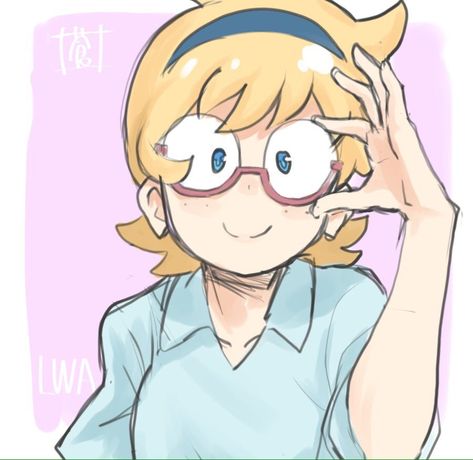 Adjusting Glasses Reference, Lotte Jansson, Glasses Reference, Adjusting Glasses, Studio Trigger, My Little Witch Academia, Little Witch Academia, Netflix Anime, Witch Academia