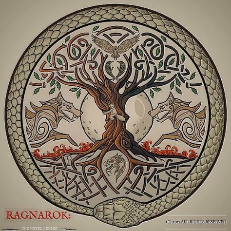 Yggdrasil Tattoo, Fenrir Tattoo, Arte Viking, Viking Tattoo Sleeve, Vikings Tattoo, Tattoos Meaning, Symbole Viking, Celtic Tattoo, Norse Symbols