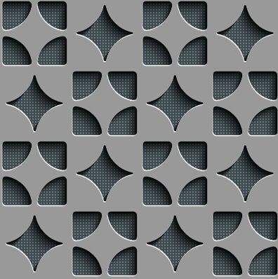 Metal perforated seamless vector pattern 04 Metal Jaali Design, Stone Jali Design Modern, Modern Cnc Pattern, Metal Pattern Texture, Perforated Metal Panel Design, Metal Cnc Design, Jaali Design Pattern Modern, Metal Jali Design, Jali Pattern Design