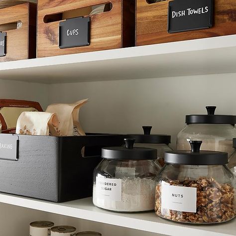 Shop food containers, canisters, glass jars, and food storage containers with lids to keep your kitchen organized. Modern Kitchen Canisters, Glass Canisters, Lid Storage, Kitchen Canisters, Storage Jar, Food Shop, Storage Jars, Food Containers, Food Storage Containers