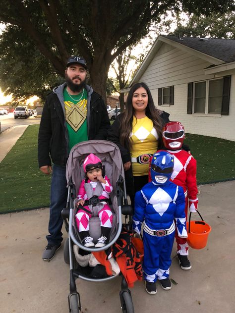 Family Halloween costumes. Power Rangers Power Rangers Birthday Party, Power Rangers Birthday, Ranger Costume, Power Ranger Birthday Party, Power Ranger Birthday, Power Rangers Costume, Family Halloween Costumes, Power Ranger, Family Halloween