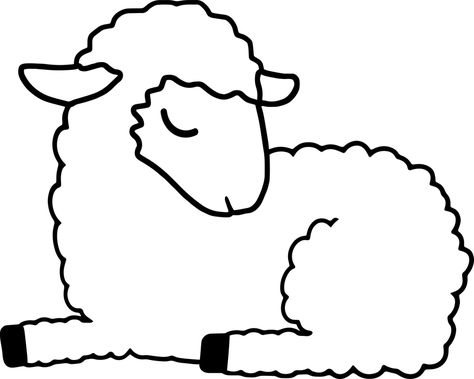 Lamb Template, Lamb Drawing, Sheep Drawing, Church Christmas Decorations, Animal Outline, Sheep Crafts, Maternity Ideas, Easter Lamb, Christmas Program