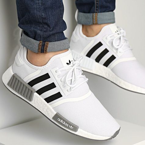 Adidas Nmd R1 White, Adidas Shoes Nmd, Nmd Adidas, Adidas Nmd R1, Mens Athletic Shoes, Nmd R1, Athletic Shoe, Adidas Nmd, New Sneakers