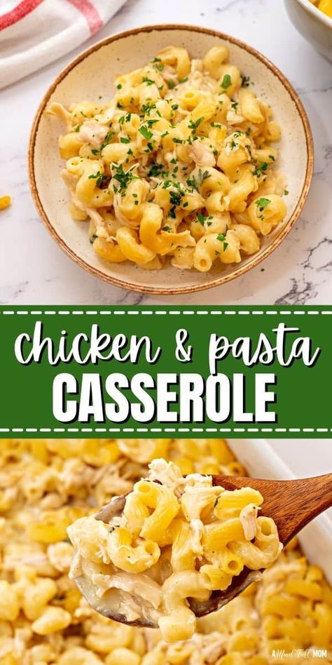 Creamy Chicken Casserole Noodles, Elbow Macaroni Recipes With Chicken, Chicken Macaroni Pasta Recipes, Macaroni Chicken Recipes, Chicken Spiral Pasta Recipes, Macaroni And Chicken Casserole, Chicken And Elbow Pasta Recipes, Leftover Rotisserie Chicken Pasta Recipes, Pasta And Rotisserie Chicken Recipes