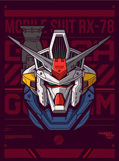 Gundam, Deviantart, Red