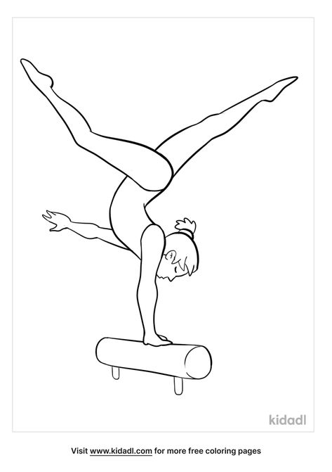 Gymnastics Coloring Pages, Gymnastics Posters, Ballet Drawings, Sports Coloring Pages, Train Drawing, Sports Drawings, Frog Coloring Pages, Shark Coloring Pages, Easy Mandala Drawing