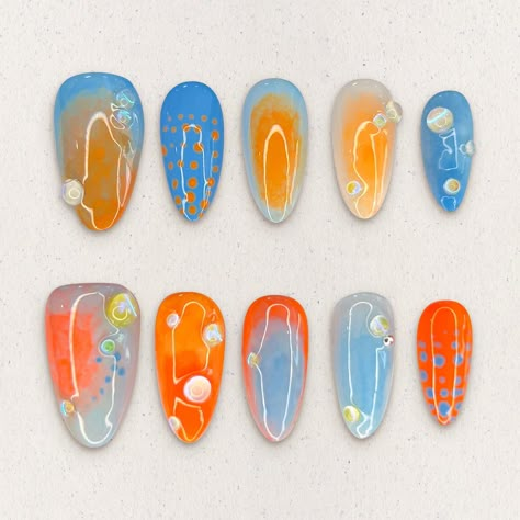 💅💅Which nails would you choose? Inspired nails for you #pressonnails #nails #nailsofinstagram #nailsnailsnails #nailart #y2k #y2knailart #y2knails #fyp #gafanail #summernails Frutiger Aero Nails, Which Nails, Salad Fingers, Handmade Nails, Nail Appointment, Nail Collection, Frutiger Aero, Cute Simple Nails, Inspired Nails