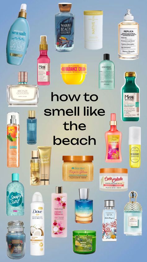 #howtosmelllikethebeach #coconutgirl #beachgirl #beachy #perfume #summer2024 #summergirl #beauty #soldejaneiro #treehut #ocean Tropical Perfume, Shower Skin Care, Body Smells, Hygiene Routine, Pretty Skin Care, Perfume Scents, Skin Care Items, Bath And Body Care, Summer Glow