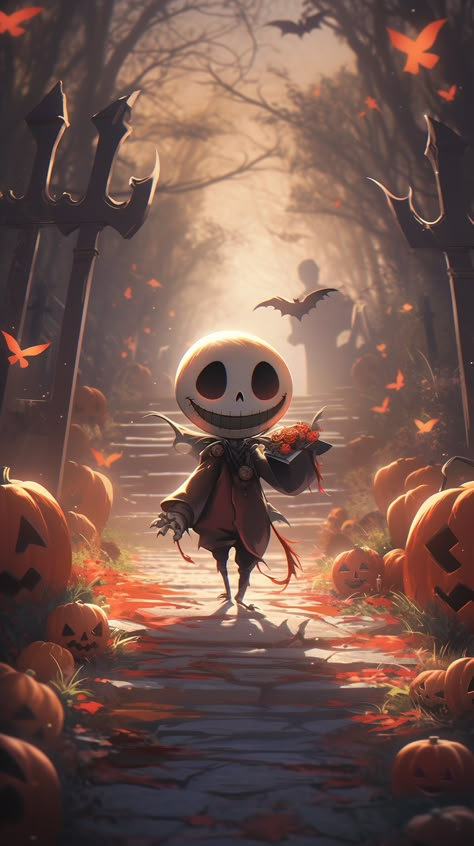 Halloween Imagenes, Spooky Halloween Pictures, Nightmare Before Christmas Wallpaper, Image Halloween, Halloween Character, Halloween Cartoon, Halloween Wallpapers, Christmas Artwork, Halloween Artwork