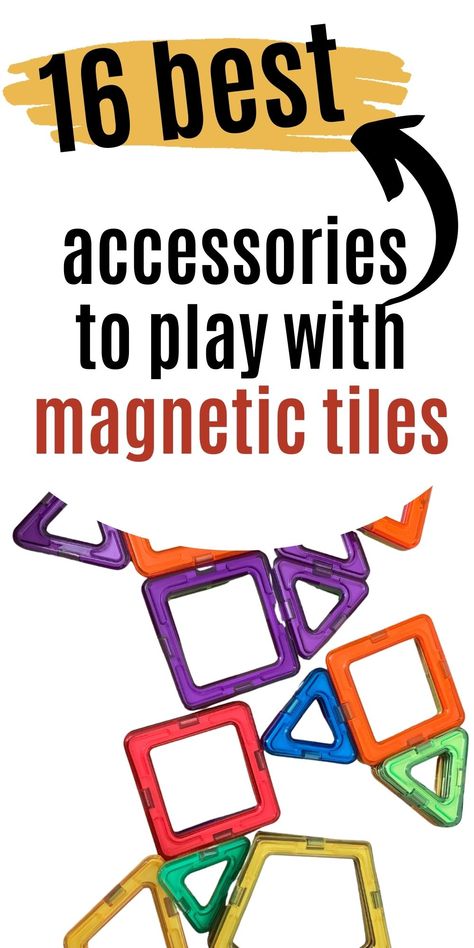 16 best accessories to play with magnetic tiles Magnetic Tiles Storage Ideas, Magnatile Printables Free, Picasso Magnetic Tile Ideas, Magnetic Tile Storage, Magnetic Tile Storage Ideas, Magnatile Ideas, Picasso Tiles, Teaching Critical Thinking, Magna Tiles