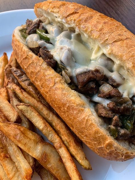 Philly Cheese Steak Aesthetic, Rich Things, Lobster Cream Sauce, Crab Stuffed Salmon, Cheesesteak Sandwiches, Philly Cheese Steak Sandwich, Cheesesteak Sandwich, Food Sandwiches, Parmesan Cream Sauce