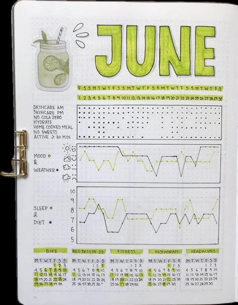 Monthly Habit Tracker Bullet Journal, June Month, Bullet Journal Habit Tracker, Bullet Journal Work, Journal Habit Tracker, Monthly Habit Tracker, Journal Ideas Templates, Tracker Bullet Journal, Habit Tracker Bullet Journal