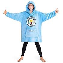 Football Gifts For Boys, Fleece Poncho, Manchester City Football Club, Kids Blanket, Sweatshirt Blanket, Pull Oversize, Blanket Hoodie, Mens Hoodies, Oversized Jumper