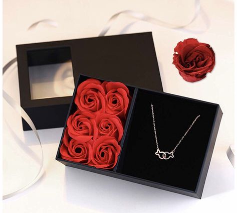 Valentine Gift Ideas For Him, Bridal Gift Box, Personalised Gifts Diy, Valentines Gift Ideas, Valentines Gift Box, Flower Box Gift, Valentine Gift Ideas, Fish Necklace, Flower Gift Ideas