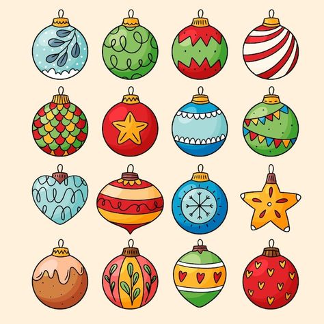 Cristhmas Drawings, Christmas Sneakers, Printable Christmas Ornaments, Ball Drawing, Merry Christmas Background, Ornament Drawing, Christmas Balls Decorations, Christmas Doodles, 카드 디자인