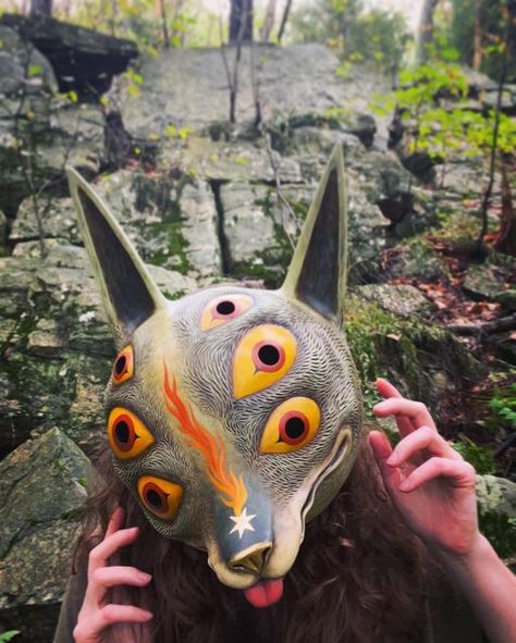 Coyote Character Design, Trickster Character Design, Coyote Trickster, Coyote Costume, Trickster Aesthetic, Contemporary Folk Art, Arte Punk, Cool Masks, Animal Masks