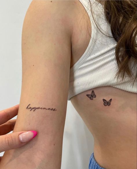 Tato Dengan Makna, Tato Minimal, Rib Tattoos For Women, Small Girly Tattoos, Small Pretty Tattoos, Petite Tattoos, Tato Lengan, Latest Tattoos, Small Hand Tattoos