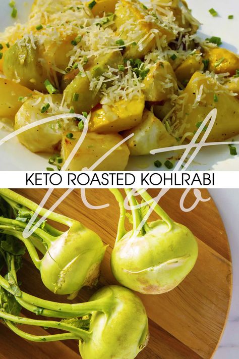 Keto Roasted Kohlrabi Recipe Keto Cheese Bread, Kohlrabi Recipe, Week Night Recipes, Roasted Kohlrabi, Low Carb Easy Recipes, Kohlrabi Recipes, Keto Easy Recipes, Eating Simple, Meals For Beginners