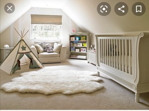 Tepee Tent, White Cribs, Scandinavian Kids Room, Gray Armchair, White Fur Rug, Woodland Creatures Nursery, Nursery Gray, Kids Room Grey, Kids Room Shelves