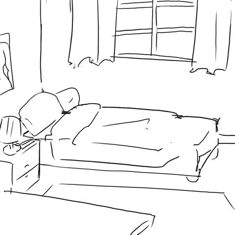 Lazy Sitting Pose Reference, Someone Laying In Bed Drawing, Lying In Bed Drawing Reference, Getting Up From Bed Drawing, Blanket Art Reference, Bed Drawing Side View, Walking Down Stairs Reference Drawing, Wrapped In Blanket Drawing Reference, Bed Art Drawing