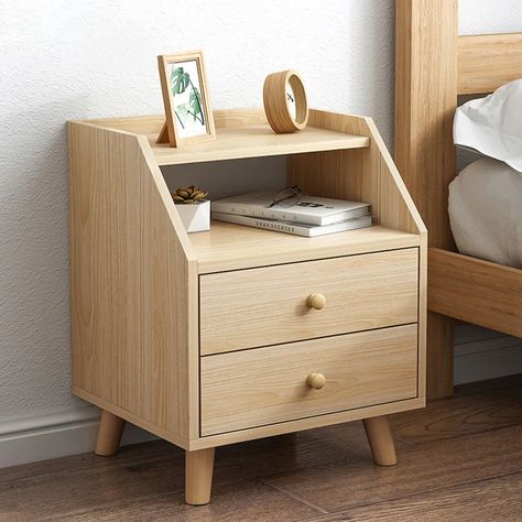 Storage Bedside Table, Storage Cabinet Bedroom, Bedside Lockers, Cabinet Bedroom, Bedside Drawers, Double Drawer, Bedside Table Design, Wooden Bedside Table, Bedside Table Storage