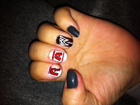 WWE RAW Wwe Nails Designs, Wwe Nails, Nails Original, Belle Nails, Nails Inspired, Love Basketball, Nail Pictures, Liv Morgan, Theater Design