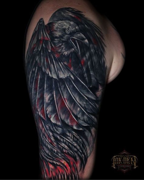 Dark Forearm Tattoo Cover Up, Dark Arm Cover Up Tattoos, Dark Viking Tattoo, Big Cover Up Tattoos Men, Viking Raven Tattoo Design, Dark Coverup Tattoo, Dark Cover Up Tattoos, Big Cover Up Tattoos, Shoulder Cover Up Tattoos