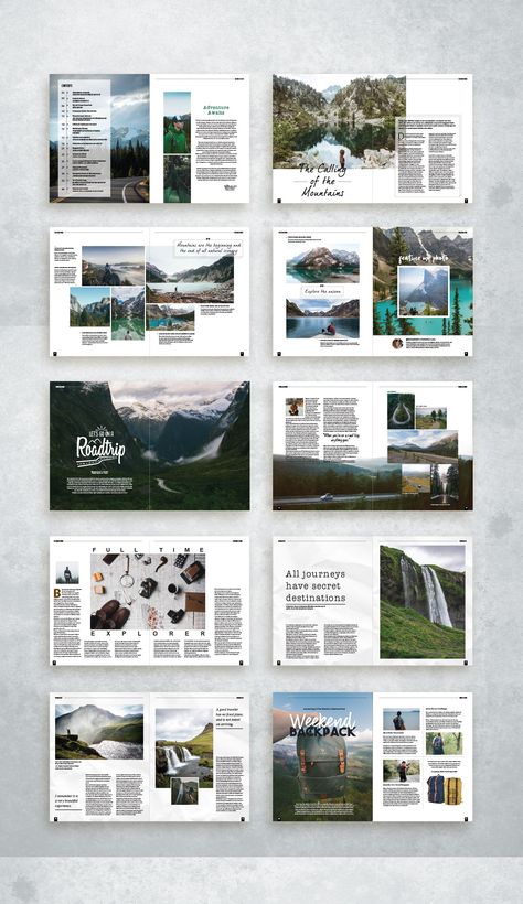 Layout Editoriale, Travel Guides Layout, Travel Magazine Layout, Design De Configuration, Travel Book Layout, Cereal Magazine, Mises En Page Design Graphique, Magazine Layout Inspiration, Photobook Layout