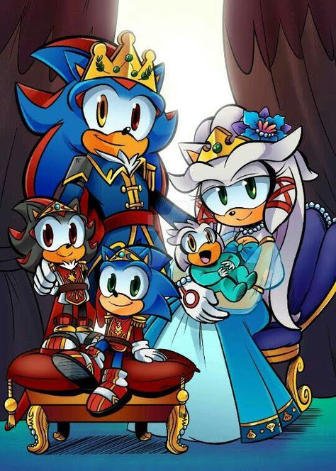 Sonic Friends, Sonic Underground, Royal Family Portrait, Sonic Hedgehog, Shadow Sonic, Megaman X, Sonic Heroes, Silver The Hedgehog, Sonic And Amy