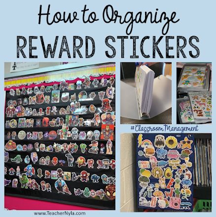 Classroom Management Rewards, Organize Classroom, Homework Club, Classroom Store, Behavior Incentives, Trendy Stickers, Student Rewards, Clean Desk, Sticker Organization