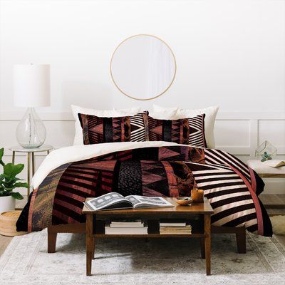 East Urban Home Kei Biome Duvet Set Size: King Cotton Comforter Set, Twin Xl Duvet Covers, Contemporary Duvet Covers, Wayfair Furniture, Biome, Down Comforter, Deny Designs, King Duvet, King Duvet Cover