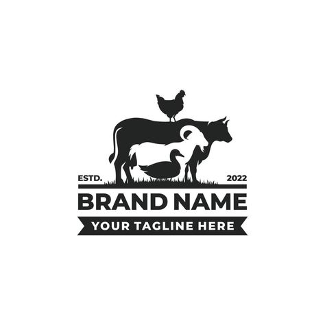 Meat Logo, Farming Logo, Equine Logos, Track Logo, Petting Farm, Community Farm, Farm Inspiration, Livestock Feed, Animal Logo Design