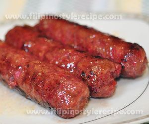 Skinless Longanisa Recipe Filipino, Longganisa Recipe Homemade, Chicken Longganisa Recipe, Longaniza Recipe, Longanisa Recipe, Filipino Sausage, Longganisa Recipe, Skinless Longganisa, Philippine Food