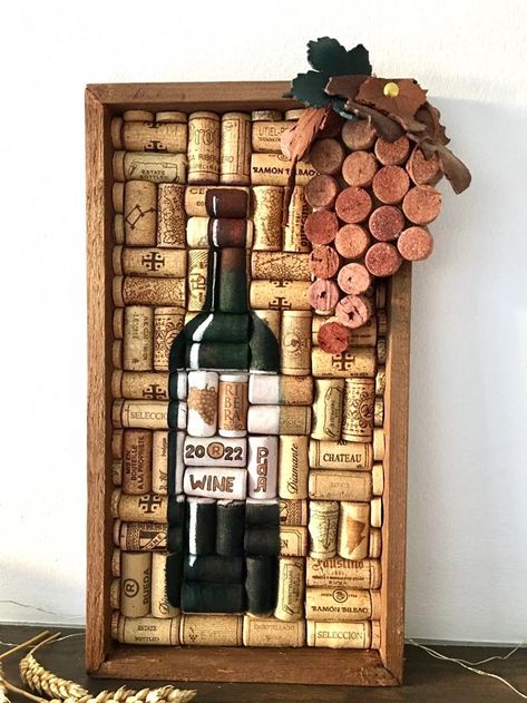 Wine Cork Wall Decor, Wood Wall Art,wine Lover Gift, Wine Cork Art, Bar Decor, Kitchen Wall Art, Wine Cork Wall Hanging, Cork Holder - Etsy Canada