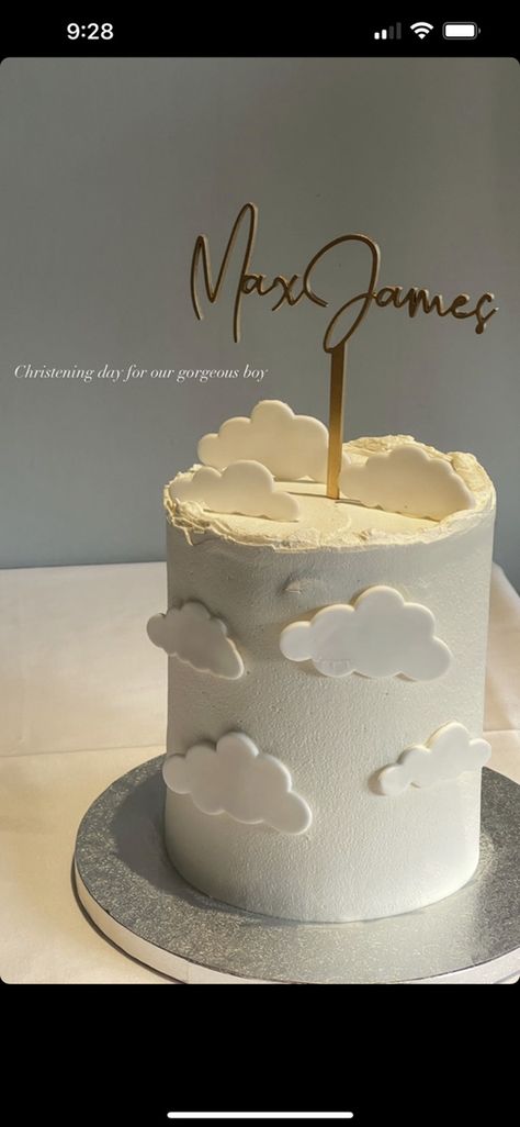 In The Clouds Gender Reveal, Heaven Themed Cake, Cloud Nine Bridal Shower Cake, Heaven Sent Cake Ideas, On Cloud 9 Cake Ideas, On Cloud 9 Baby Shower Theme Cake, On Cloud 9 Dessert Table, Cloud Cakes Ideas, On Cloud One Birthday