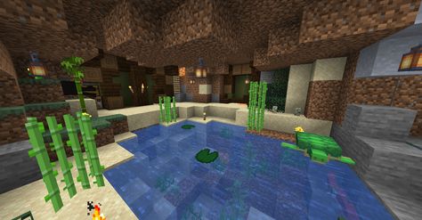 Turtle Home Minecraft, Minecraft Turtle, Aesthetic Turtle, Home Minecraft, Turtle Homes, Minecraft Creations, Hot Tub, Minecraft, Pool