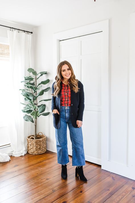 Plaid shirt, 4 ways for the holidays. Holiday Plaid Shirt Outfit, Red Plaid Shirt Outfit Winter, Holiday Plaid Outfit, Red Plaid Shirt Outfit Fall, Tartan Shirt Outfit, Blue Plaid Shirt Outfit, Red Plaid Shirt Outfit, Plaid Shirt Outfit Fall, Button Shirt Outfit